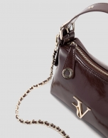 Margot Metal mini burgundy leather handbag