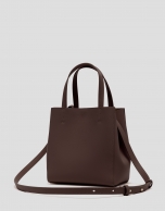 Bruna Tote Midi bag in brown leather
