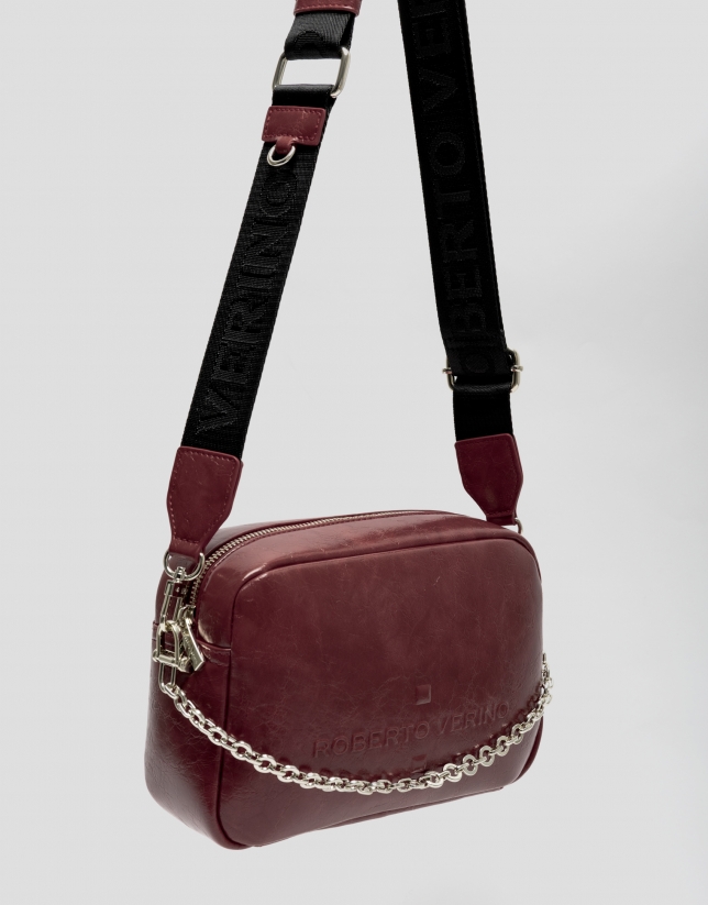 Bazin Urban Midi Bordeaux Crossbody Bag