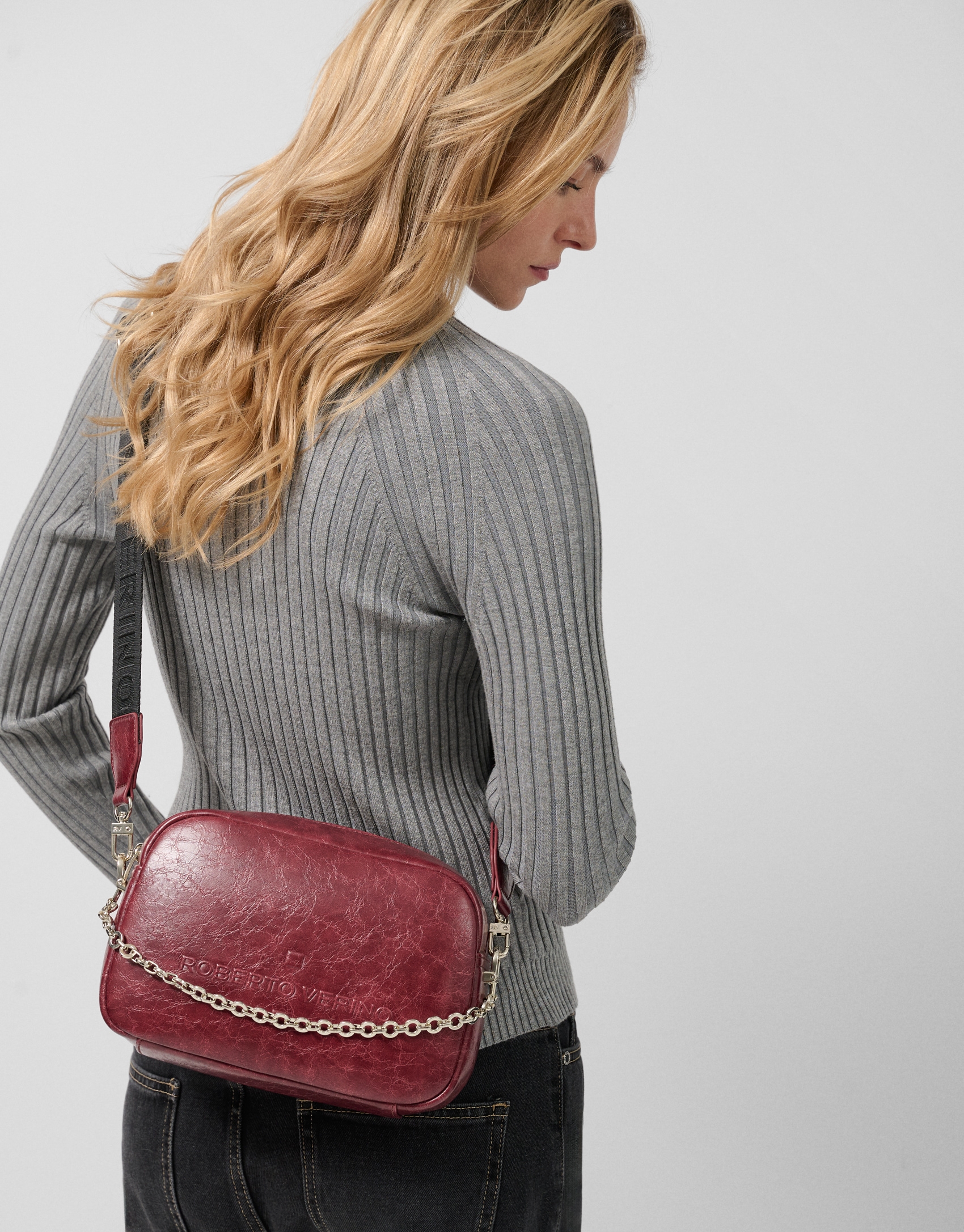 Bazin Urban Midi Bordeaux Crossbody Bag