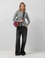Bazin Urban Midi Bordeaux Crossbody Bag