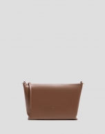 Megan Messenger camel leather shoulder bag