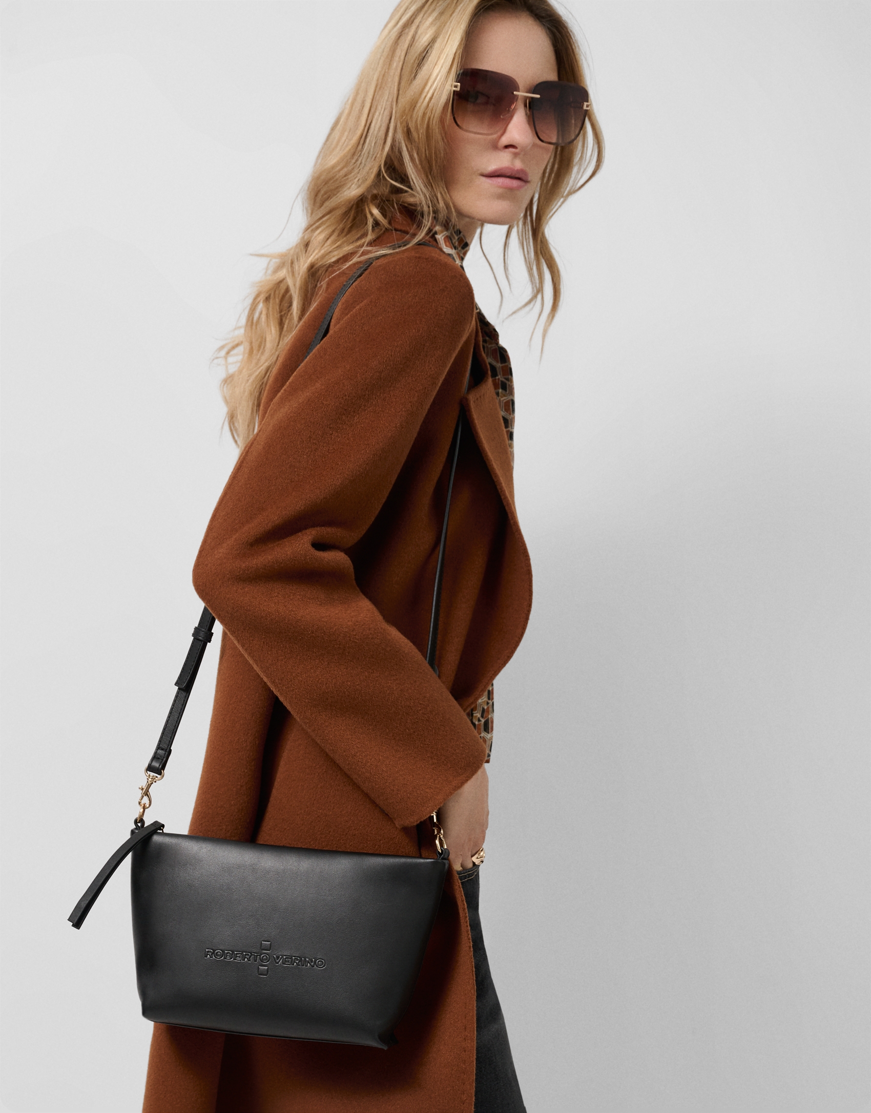 Bolso bandolera Megan Messenger piel negra