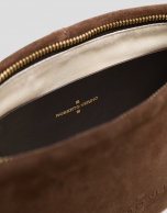 Megan Messenger brown suede shoulder bag