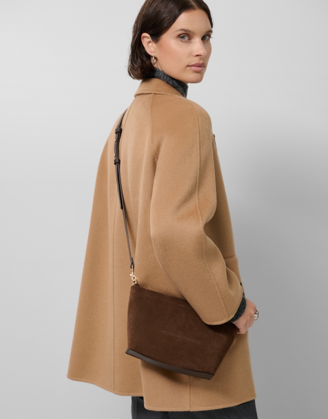 Bolso bandolera Megan Messenger ante marrón