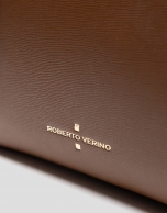 Bolso bandolera Lia piel saffiano cámel