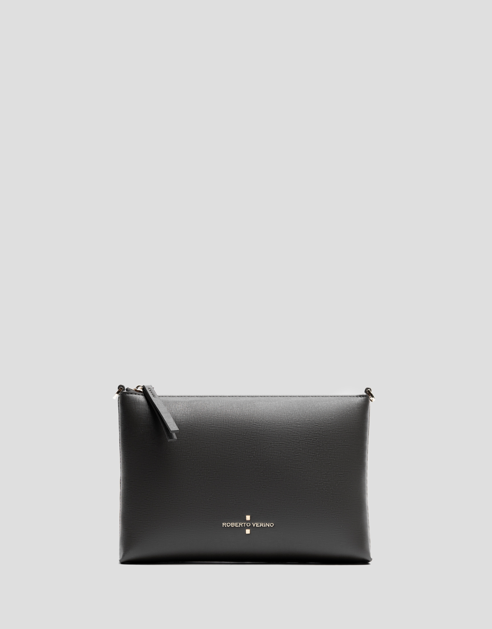 Bolso bandolera Lia piel saffiano gris