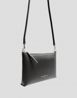 Bolso bandolera Lia piel saffiano gris