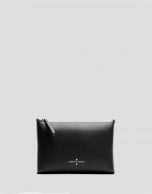 Lia shoulder bag in black saffiano leather