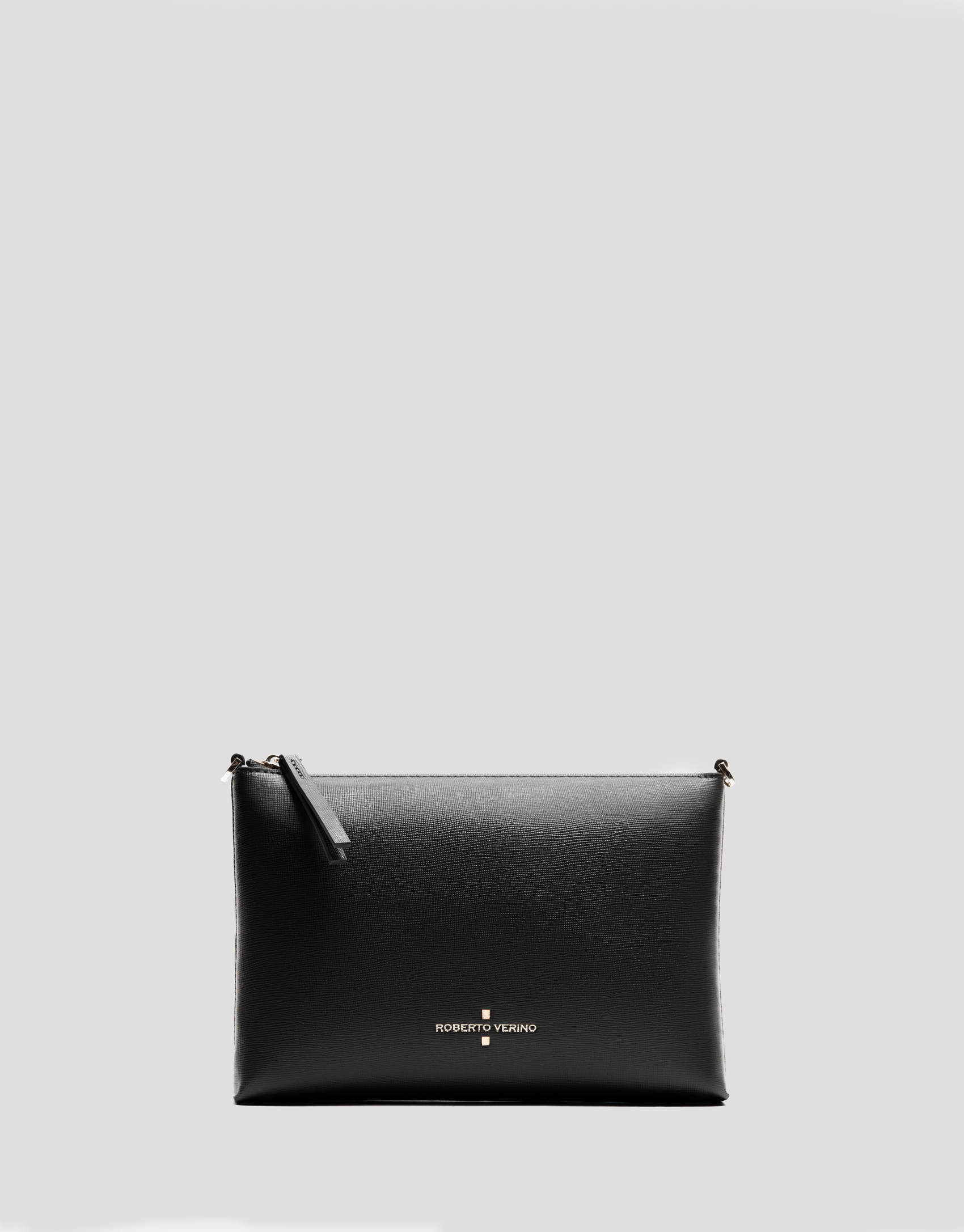 Lia shoulder bag in black saffiano leather