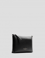 Lia shoulder bag in black saffiano leather