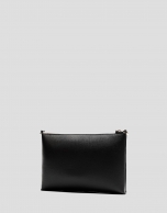 Lia shoulder bag in black saffiano leather