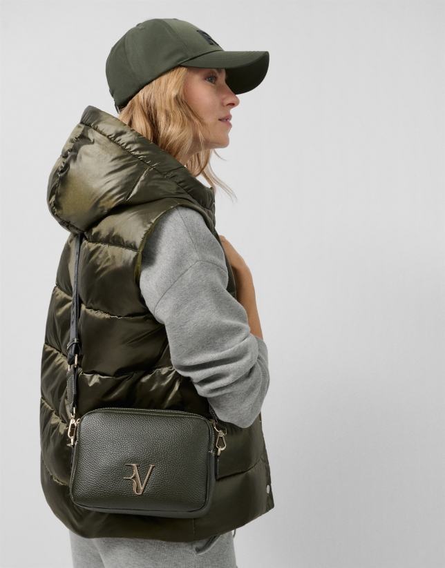 Bolso bandolera Thais piel verde