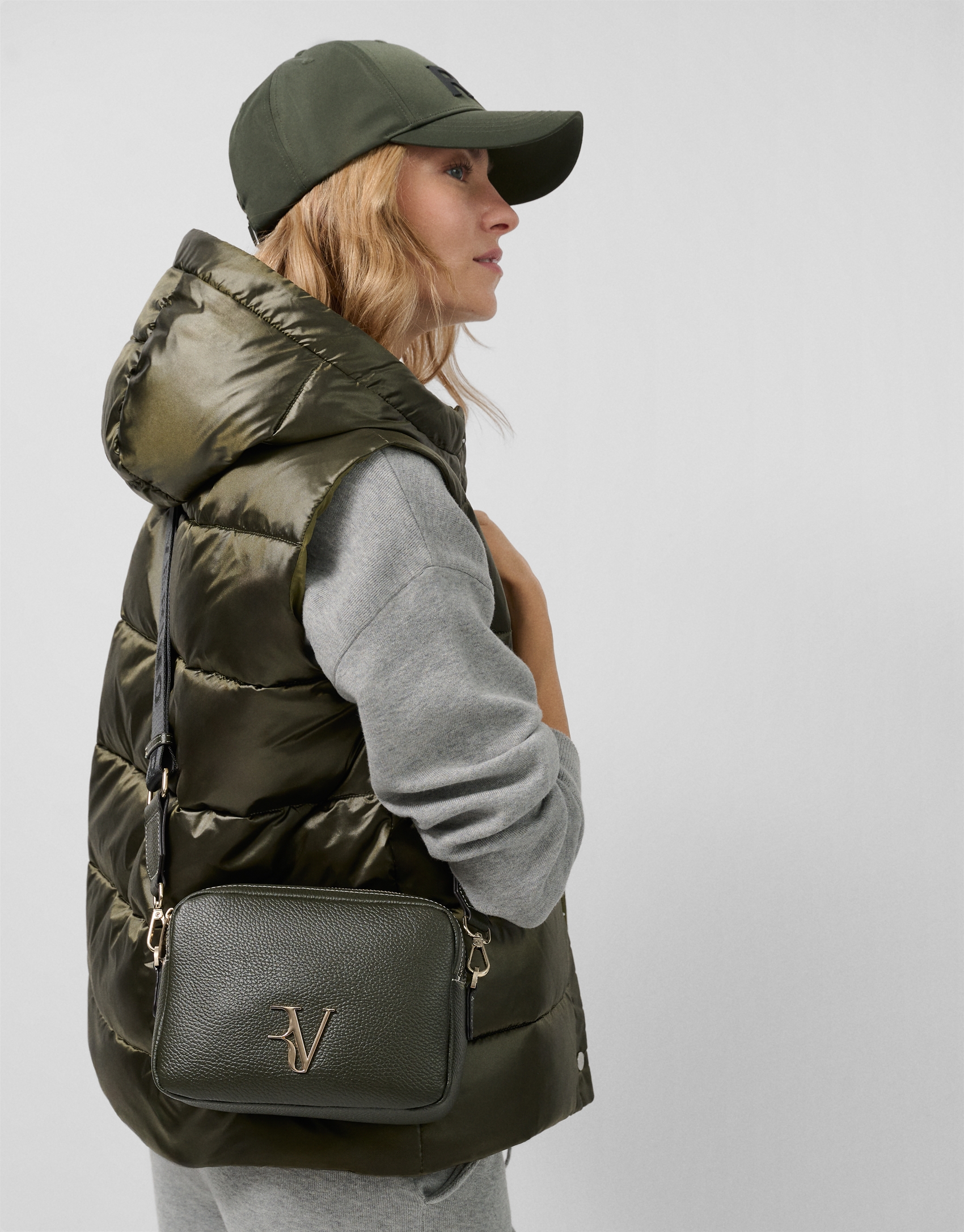 Bolso bandolera Thais piel verde