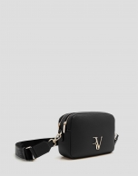 Thais black leather shoulder bag
