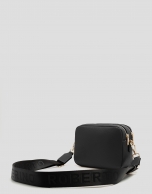 Thais black leather shoulder bag