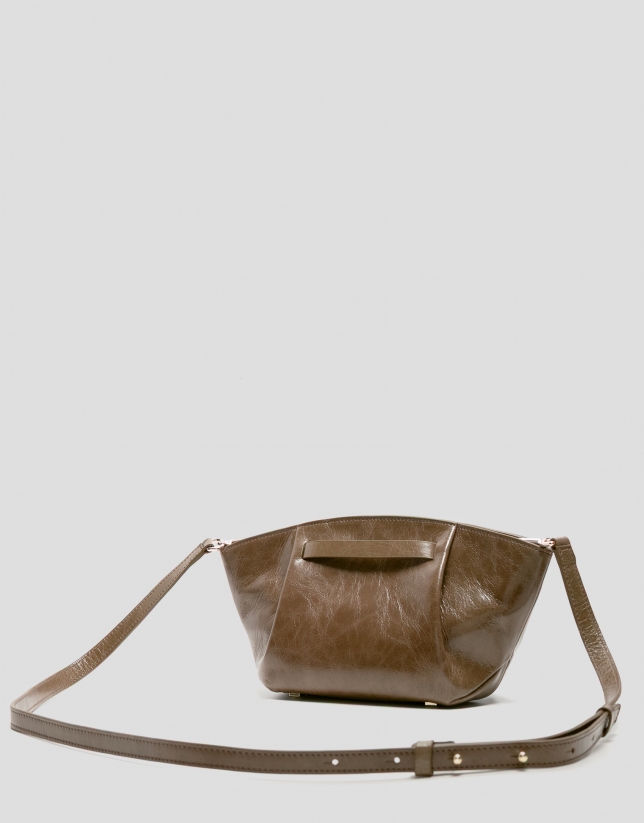 Ares Midi camel leather handbag