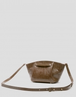 Ares Midi camel leather handbag