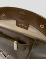 Ares Midi camel leather handbag