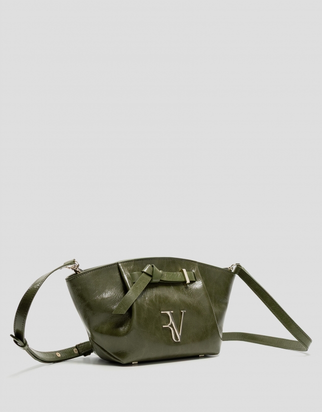 Bolso de mano Ares Midi piel verde