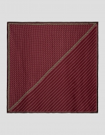 Silk scarf with a burgundy tie design