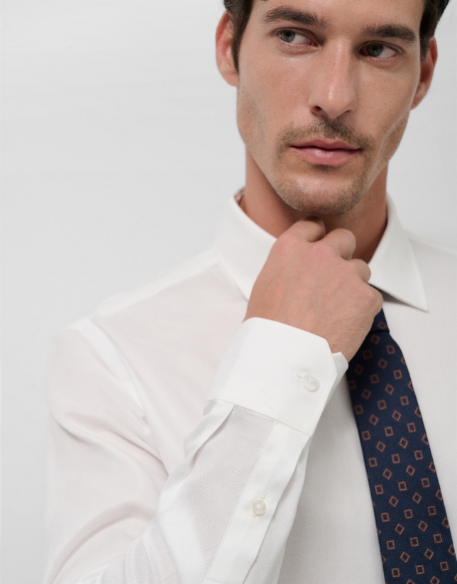 Camisa vestir estructura blanca