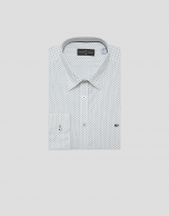 Regular geometric print sport shirt