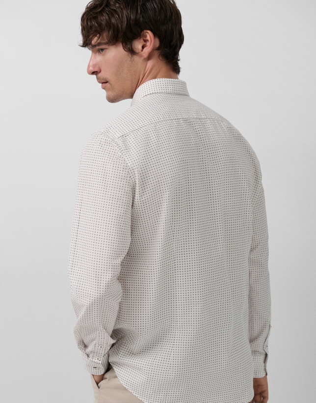 Camisa sport regular estampado flor