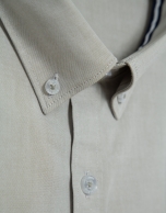 Regular light khaki oxford sport shirt