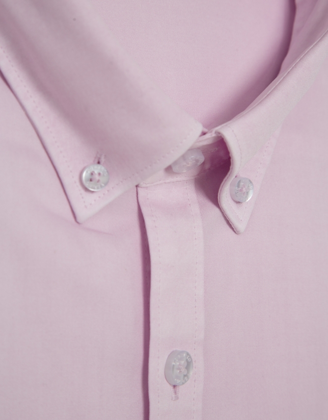 Camisa sport regular tintada ciruela claro