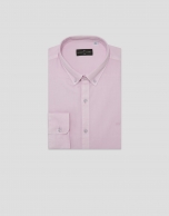 Camisa sport regular tintada ciruela claro