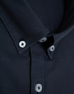 Regular fit navy blue tinted sport shirt