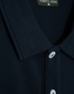 Polo piqué de manga corta azul marino