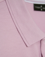 Polo piqué de manga corta malva claro