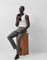 White ribbed waistcoat