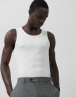 White ribbed waistcoat