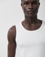 White ribbed waistcoat