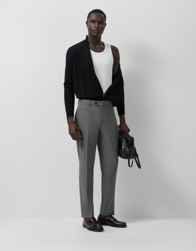 White ribbed waistcoat