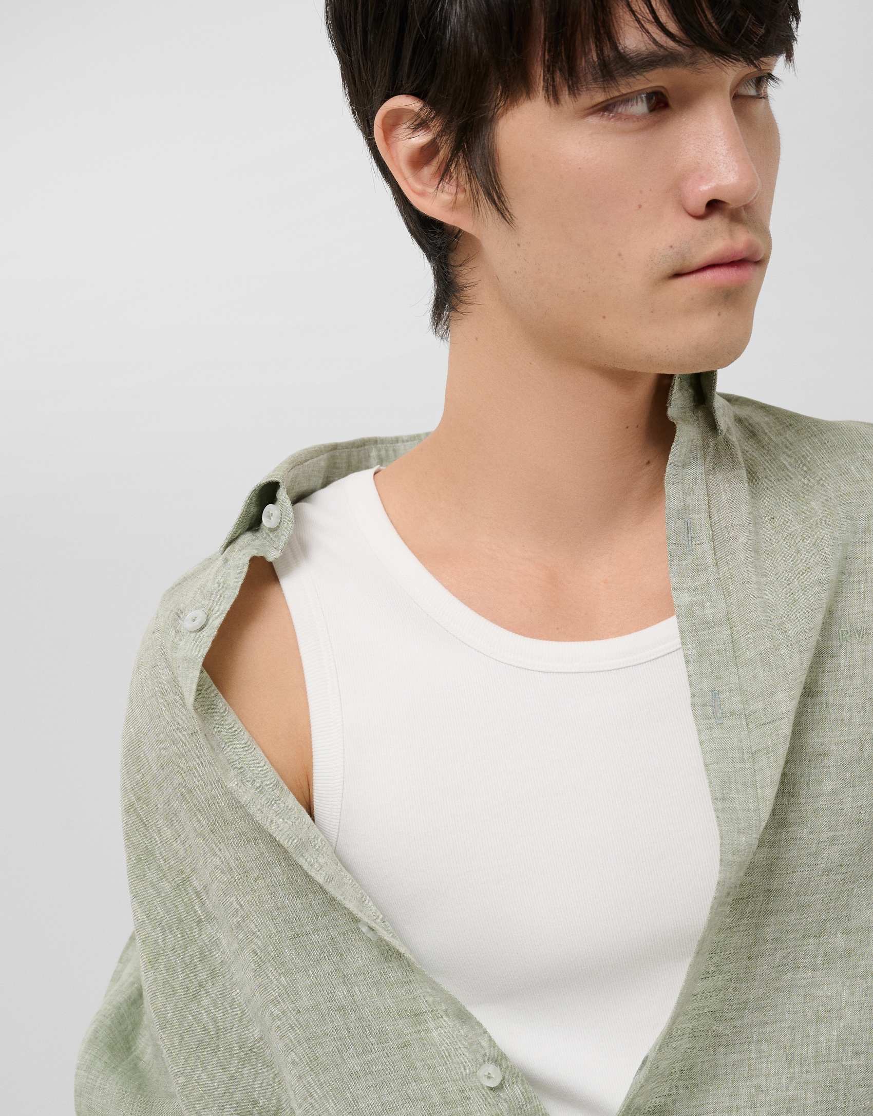 White ribbed waistcoat