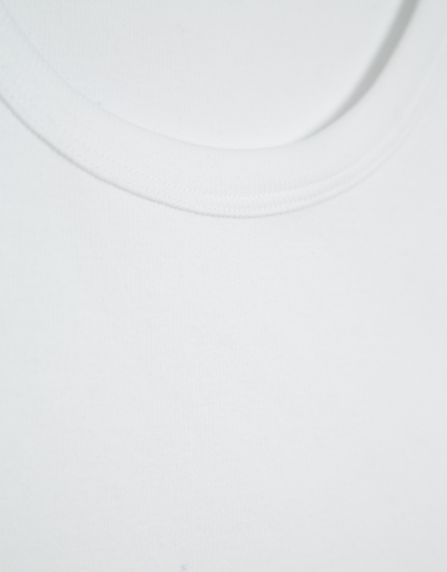 White ribbed waistcoat