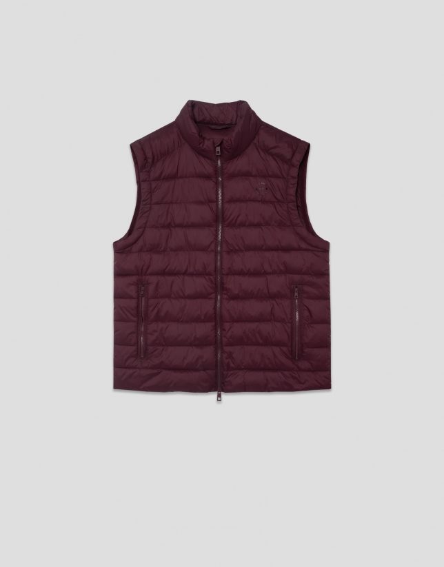 Plum padded vest