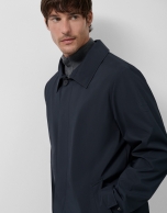 Gabardina con pechera desmontable marino