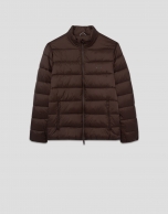 Brown padded technical jacket