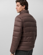 Brown padded technical jacket