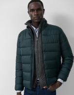 Dark green padded technical jacket