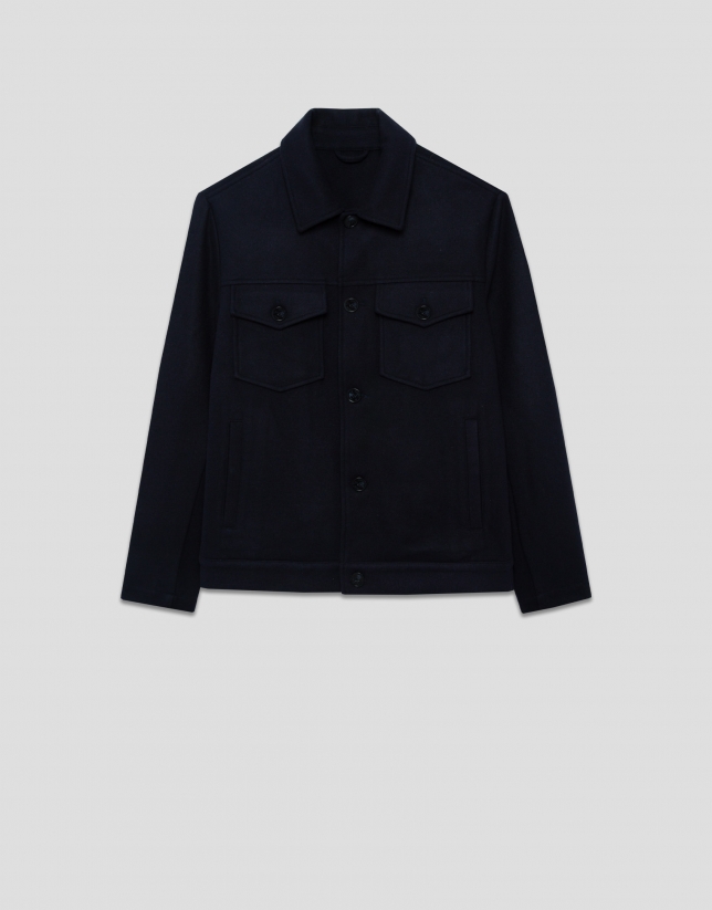 Sobrecamisa de paño marino