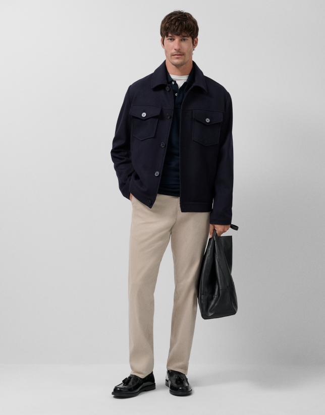 Sobrecamisa de paño marino