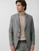 Americana separate cuadros tonos  grises