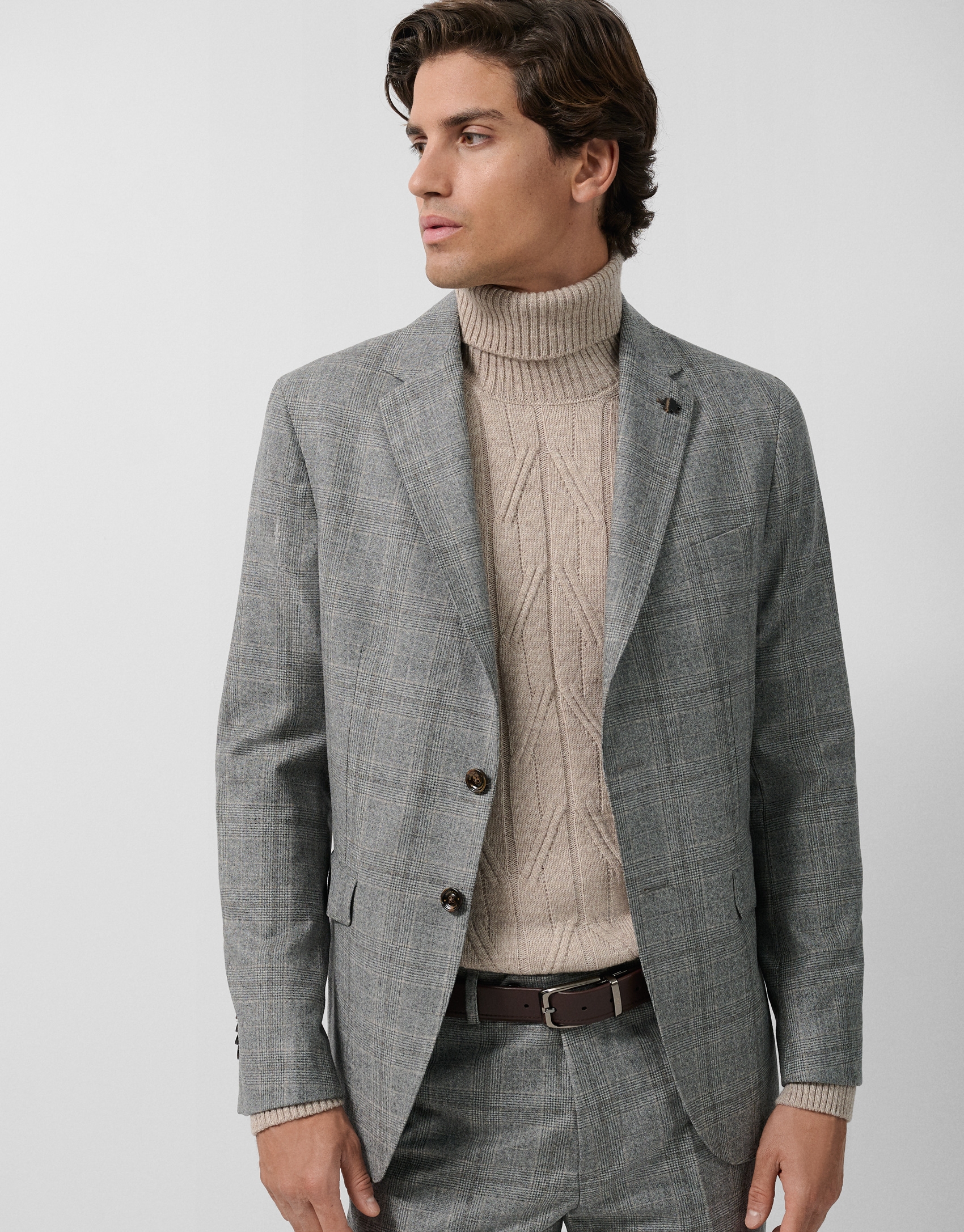 Americana separate cuadros tonos  grises