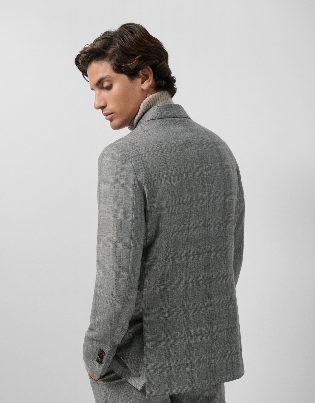 Americana separate cuadros tonos  grises